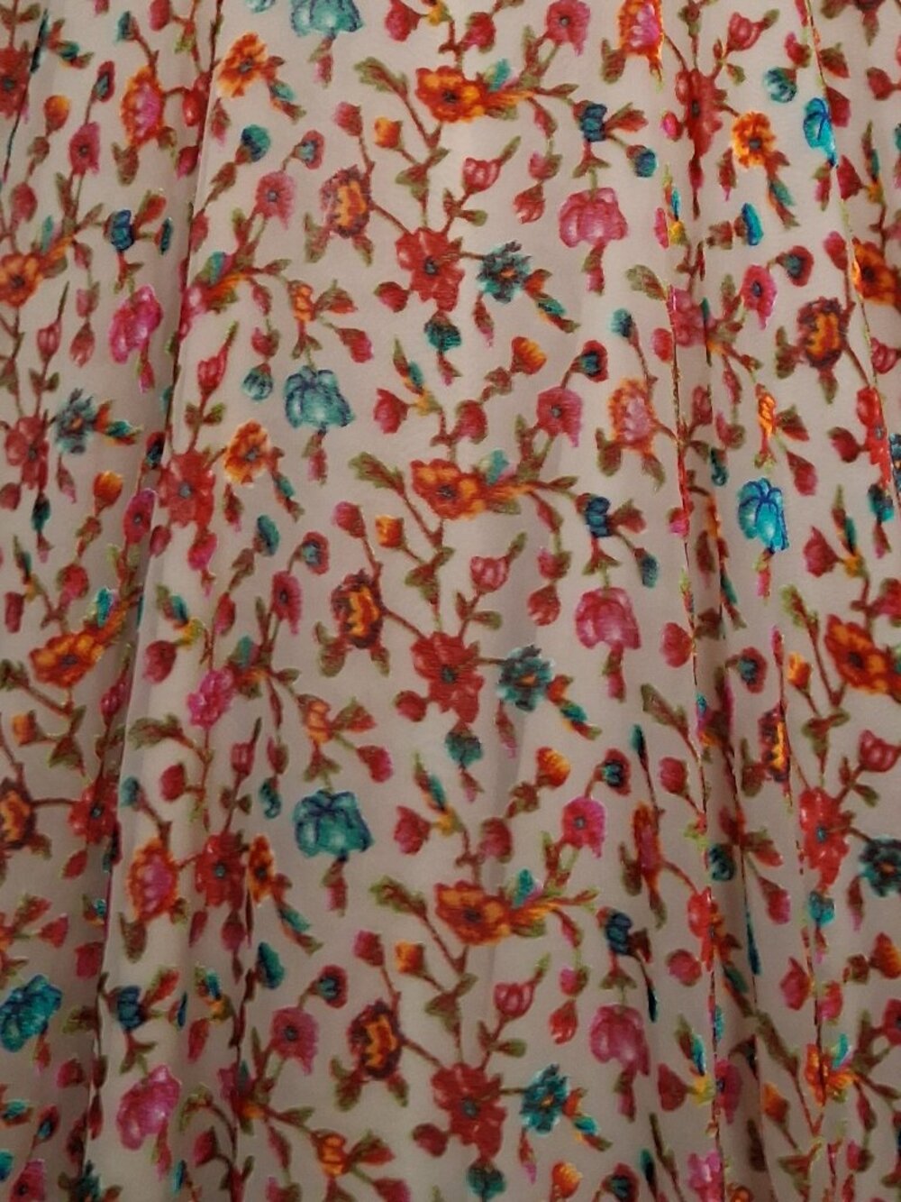 A Rare Bird | Flowy Multicolor Floral Pull On Maxi Dress | OS - Picture 3 of 9
